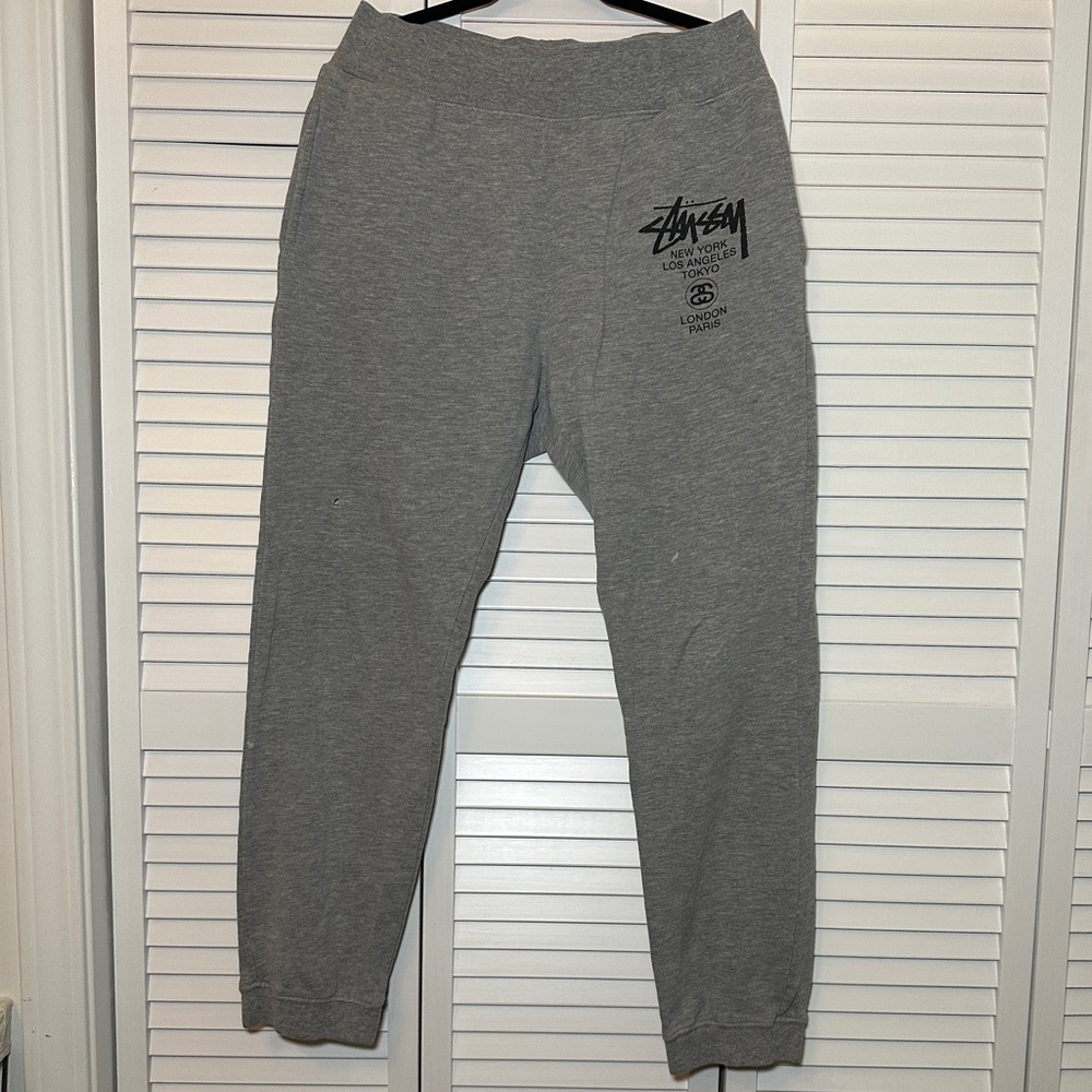 Stussy Gray Joggers Elastic Waistband